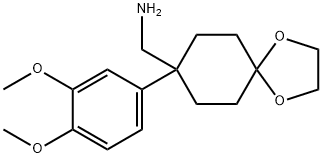 1-[8-(3,4-DiMethoxyphenyl)-1,4-dioxaspiro[4.5]dec-8-yl]MethanaMine Struktur