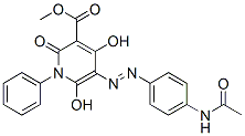 3-Pyridinecarboxylic  acid,  5-[[4-(acetylamino)phenyl]azo]-1,2-dihydro-4,6-dihydroxy-2-oxo-1-phenyl-,  methyl  ester  (9CI) Struktur