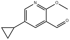 5-cyclopropyl-2-Methoxynicotinaldehyde Struktur