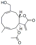 [3aR,4R,5E,9E,11aS,(-)]-4-(Acetyloxy)-3a,4,7,8,11,11a-hexahydro-10-(hydroxymethyl)-6-methyl-3-methylenecyclodeca[b]furan-2(3H)-one Struktur