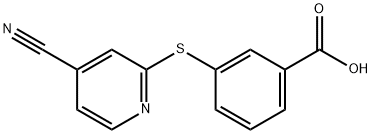 3-(4-cyanopyridin-2-ylthio)benzoic acid Struktur