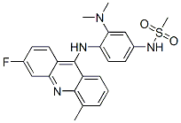 Methanesulfonamide, N-(3-(dimethylamino)-4-((3-fluoro-5-methyl-9-acrid inyl)amino)phenyl)- Struktur