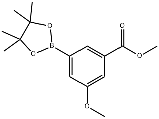 3-methoxy-5-(4,4,5,5-tetramethyl-1,3,2-dioxaborolan-2-yl)benzoate Struktur