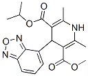 propan-2-yl methyl 2,6-dimethyl-4-(8-oxa-7,9-diazabicyclo[4.3.0]nona-2,4,6,9-tetraen-2-yl)-1,4-dihydropyridine-3,5-dicarboxylate Struktur