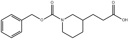 3-Piperidinepropanoic acid, 1-[(phenylMethoxy)carbonyl]- Struktur