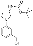 [1-(3-HYDROXYMETHYL-PHENYL)-PYRROLIDIN-3-YL]-CARBAMIC ACID TERT-BUTYL ESTER Struktur