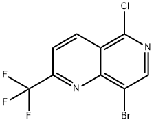 8-BROMO-5-CHLORO-2-(TRIFLUOROMETHYL)-1,6-NAPHTHYRIDINE
 Struktur