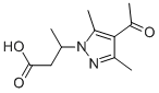 3-(4-acetyl-3,5-dimethyl-1H-pyrazol-1-yl)butanoic acid Struktur