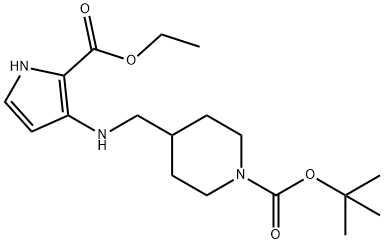 1-Boc-4-[(2-ethoxycarbonyl-1H-pyrrol-3-ylaMino)Methyl]piperidine Struktur