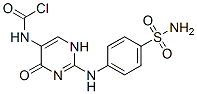 [2-[[4-(aminosulphonyl)phenyl]amino]-1,4-dihydro-4-oxo-5-pyrimidinyl]carbamoyl chloride Struktur