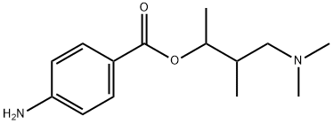 3-(dimethylamino)-1,2-dimethylpropyl p-aminobenzoate Struktur