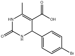 1,2,3,4-Tetrahydro-6-methyl-4-(4-bromophenyl)-2-oxo-5-pyrimidinecarboxylic acid Struktur