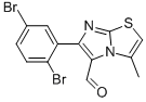 6-(2,5-DIBROMOPHENYL)-3-METHYLIMIDAZO[2,1-B]THIAZOLE-5-CARBOXALDEHYDE Struktur