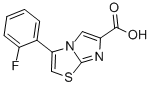 3-(2-FLUOROPHENYL)IMIDAZO[2,1-B]THIAZOLE-6-CARBOXYLIC ACID Struktur