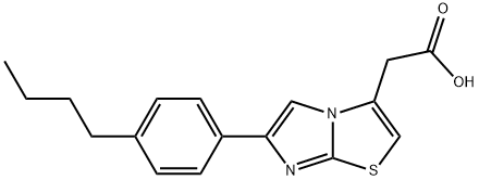 6-(4-BUTYLPHENYL)IMIDAZO[2,1-B]THIAZOLE-3-ACETIC ACID Struktur