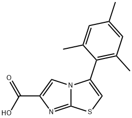 3-(2,4,6-TRIMETHYLPHENYL)IMIDAZO[2,1-B]THIAZOLE-6-CARBOXYLIC ACID Struktur