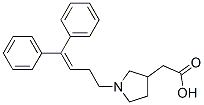 1-(4,4-Diphenyl-3-butenyl)pyrrolidine-3-acetic acid Struktur