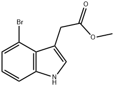 (4-BROMO-1H-INDOL-3-YL)-ACETIC ACID METHYL ESTER Struktur