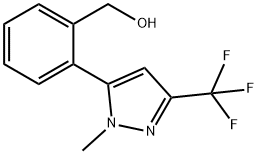 2-[1-Methyl-3-(trifluoromethyl)-1H-pyrazol-5-yl]benzyl alcohol Struktur