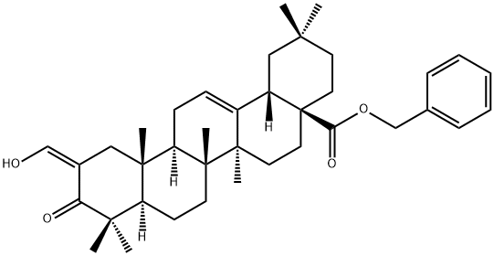 (2Z)-2-(Hydroxymethylene)-3-oxoolean-12-en-28-oic acid phenylmethyl ester Struktur