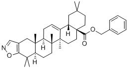 Oleana-2,12-dieno[2,3-d]isoxazol-28-oic acid phenylmethyl ester Struktur