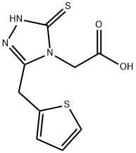 (3-THIOPHEN-2-YLMETHYL-5-THIOXO-1,5-DIHYDRO-[1,2,4]TRIAZOL-4-YL)-ACETIC ACID Struktur