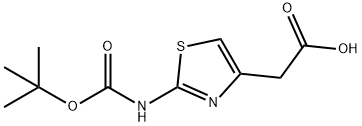 (2-TERT-BUTOXYCARBONYLAMINO-THIAZOL-4-YL)-ACETIC ACID Struktur