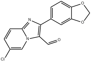 2-BENZO[1,3]DIOXOL-5-YL-6-CHLORO-IMIDAZO[1,2-A]PYRIDINE-3-CARBALDEHYDE Struktur