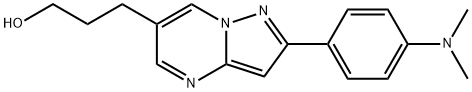 3-[2-(4-DIMETHYLAMINO-PHENYL)-PYRAZOLO[1,5-A]PYRIMIDIN-6-YL]-PROPAN-1-OL Struktur