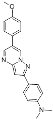 (4-[6-(4-METHOXY-PHENYL)-PYRAZOLO[1,5-A]PYRIMIDIN-2-YL]-PHENYL)-DIMETHYL-AMINE Struktur