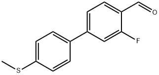 2-Fluoro-4-[4-(Methylsulfanyl)phenyl]benzaldehyde Struktur