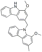 1-Methoxy-9-[(1-methoxy-9H-carbazol-3-yl)methyl]-3-methyl-9H-carbazole Struktur