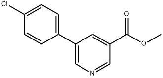 methyl 5-(4-chlorophenyl)pyridine-3-carboxylate Struktur