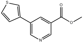 methyl 5-(thiophen-3-yl)pyridine-3-carboxylate Struktur