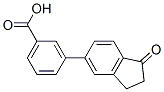 3-(1-Oxo-2,3-dihydroinden-5-yl)benzoic acid Struktur