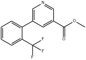 methyl 5-(2-(trifluoromethyl)phenyl)pyridine-3-carboxylate Struktur