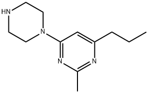 2-methyl-4-piperazin-1-yl-6-propylpyrimidine Struktur