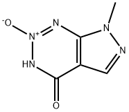 1,7-dihydro-7-methyl-4H-pyrazolo[3,4-d]-1,2,3-triazin-4-one 2-oxide Struktur