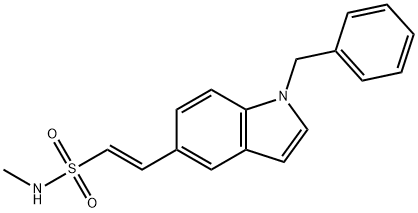 (1E)-N-Methyl-2-[1-(phenylmethyl)-1H-indol-5-yl]ethenesulfonamide Struktur