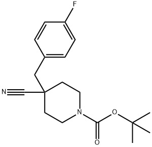 1-BOC-4-CYANO-4-(4-FLUOROBENZYL)-PIPERIDINE Struktur