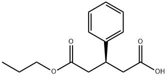 Pentanedioic acid, 3-phenyl-, monopropyl ester, (3S)- (9CI) Struktur