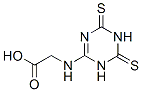 N-(1,4,5,6-tetrahydro-4,6-dithioxo-1,3,5-triazin-2-yl)glycine Struktur