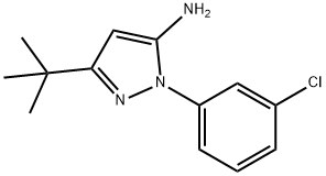 3-TERT-BUTYL-1-(3-CHLOROPHENYL)-1H-PYRAZOL-5-AMINE Struktur