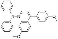 3,3-Bis(4-methoxyphenyl)-2-propene-1-one diphenylhydrazone Struktur