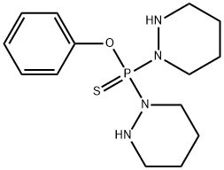 o-Phenyl ditetrahydro-1(2H)-pyridazinylphosphinothioate Struktur