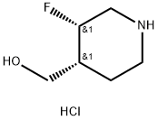 [(3S,4R)-rel-3-fluoro-4-piperidyl]Methanol hydrochloride Struktur