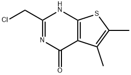 2-CHLOROMETHYL-5,6-DIMETHYL-3H-THIENO[2,3-D]PYRIMIDIN-4-ONE Struktur