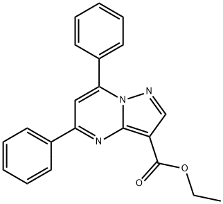 5,7-Diphenyl-pyrazolo[1,5-a]pyriMidine-3-carboxylic Acid Ethyl Ester Struktur