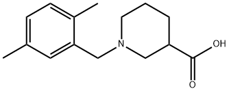 1-(2,5-dimethylbenzyl)piperidine-3-carboxylic acid Struktur