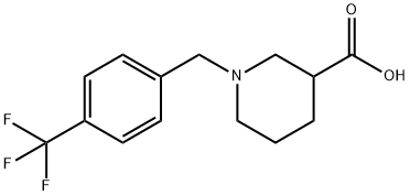 1-(4-TRIFLUOROMETHYL-BENZYL)-PIPERIDINE-3-CARBOXYLIC ACID HYDROCHLORIDE Struktur